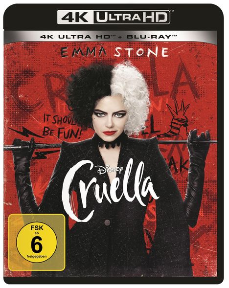 Cruella (Ultra HD Blu-ray &amp; Blu-ray), 1 Ultra HD Blu-ray und 1 Blu-ray Disc