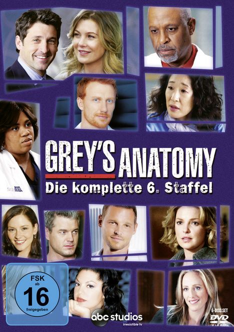 Grey's Anatomy Staffel 6, 6 DVDs