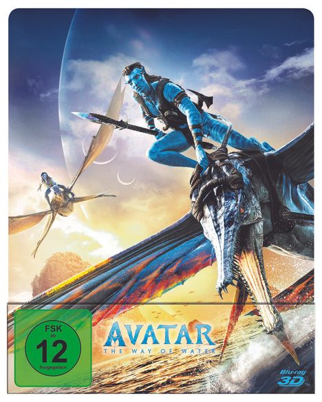 Avatar: The Way of Water (3D &amp; 2D Blu-ray im Steelbook), 4 Blu-ray Discs