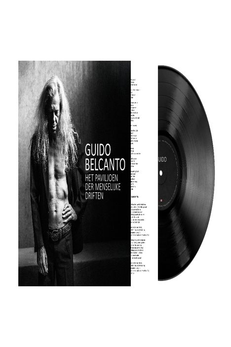 "Guido Belcanto, Het Paviljoen der Menselijke Driften." Eine schwarz-weiße Fotografie von einem Mann mit langen Haaren.