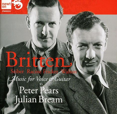 Peter Pears &amp; Julian Bream - Music for Voice &amp; Guitar, CD