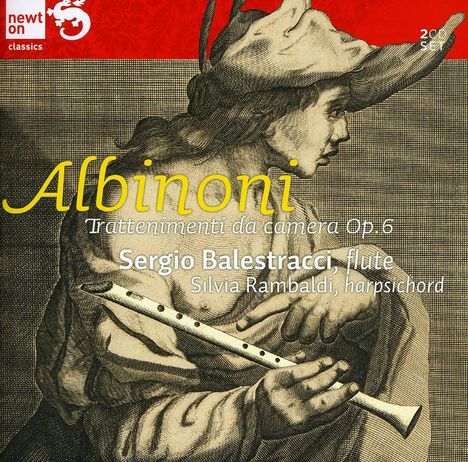 Tomaso Albinoni (1671-1751): Sonaten für Flöte &amp; Cembalo "Trattenimenti da camera" op.6, 2 CDs