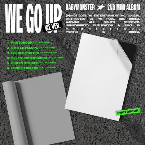 Babymonster: WE GO UP / PHOTOBOOK WE VERSION, CD