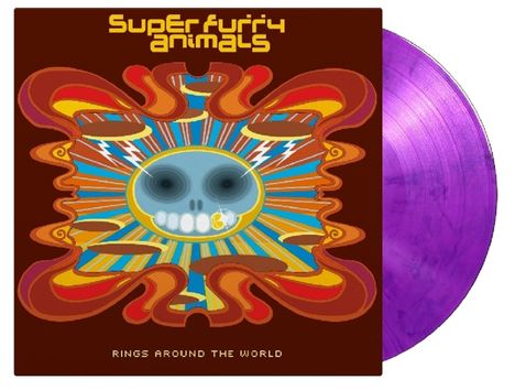 Super Furry Animals: Rings Around The World (180g) (Limited-Numbered-Edition) (Pink/Purple Mixed Vinyl), 2 LPs und 1 Single 7"