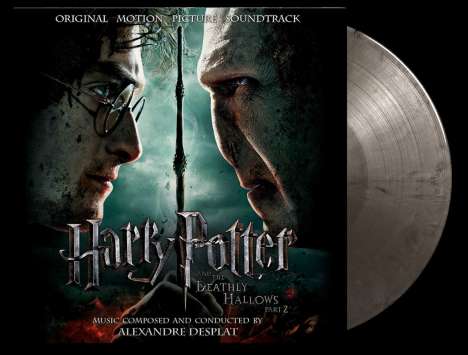 Filmmusik: Harry Potter And The Deathly Hallows Part 2 (180g) (Limited Numbered Edition) (Silver &amp; Black Swirled Vinyl), 2 LPs