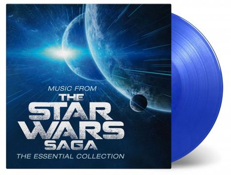 Filmmusik: Music From The Star Wars Saga - The Essential Collection (180g) (Limited Numbered Edition) (Translucent Blue Vinyl), 2 LPs