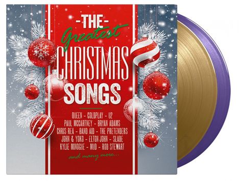 The Greatest Christmas Songs (180g) (Limited Numbered Edition) (LP1: Gold Vinyl/LP2: Purple Vinyl), 2 LPs