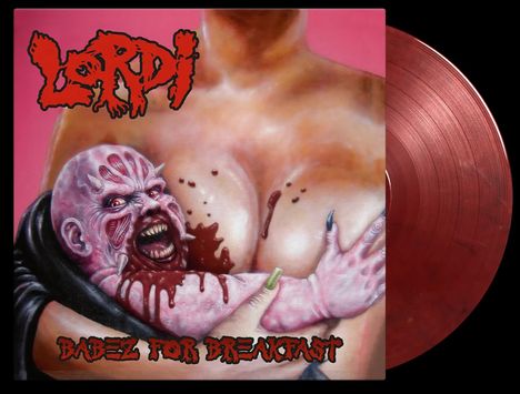 Lordi: Babez For Breakfast (180g) (Limited Numbered Edition) (Blood Red &amp; Black Marbled Vinyl), LP
