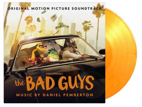 Filmmusik: The Bad Guys (Die Gangster Gang) (180g) (Limited Numbered Edition) (Yellow &amp; Orange Marbled Vinyl), 2 LPs