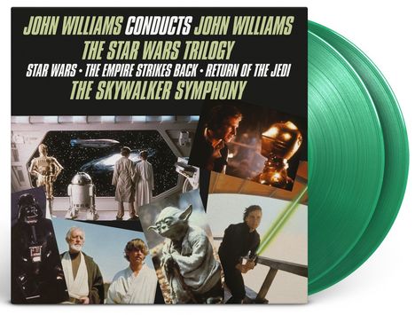 John Williams: John Williams Conducts John Williams - The Star Wars Trilogy (180g) (Limited Numbered Edition) (Translucent Green Vinyl), 2 LPs