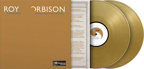 „ROY ORBISON - The Monument Singles Collection (1960-1964)“, goldene Schallplatten, Monument Records-Logo.