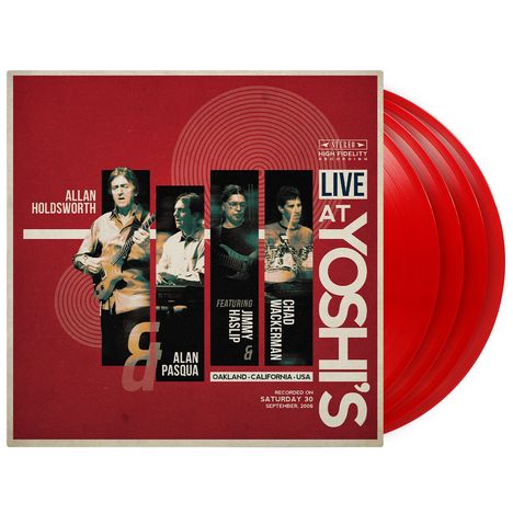 "Live at Yoshi's" mit Allan Holdsworth, Alan Pasqua, Featuring Jimmy Haslip & Chad Wackerman. Rote Vinyl-Schallplatten.