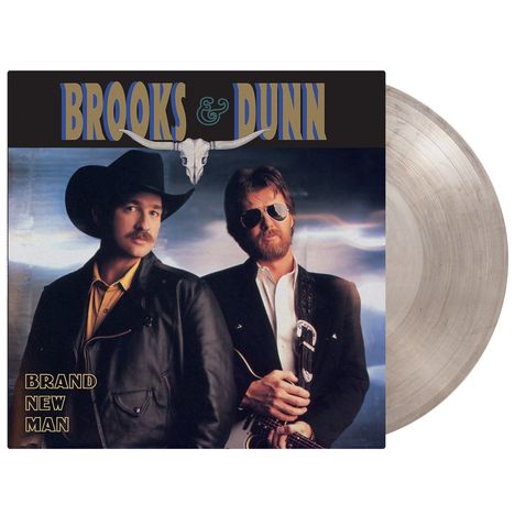 "Brooks & Dunn" und "Brand New Man" stehen über zwei Männer: einer mit Cowboyhut, der andere mit Gitarre.