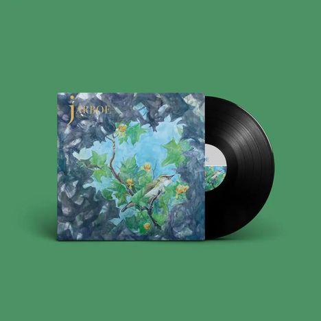 Oben links steht "JARBOE". Im Hintergrund ist eine Illustration mit grünen Blättern und einem Vogel zu sehen.