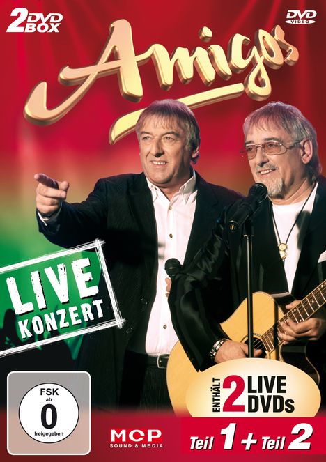 Die Amigos: Livekonzert: Teil 1 &amp; 2, 2 DVDs