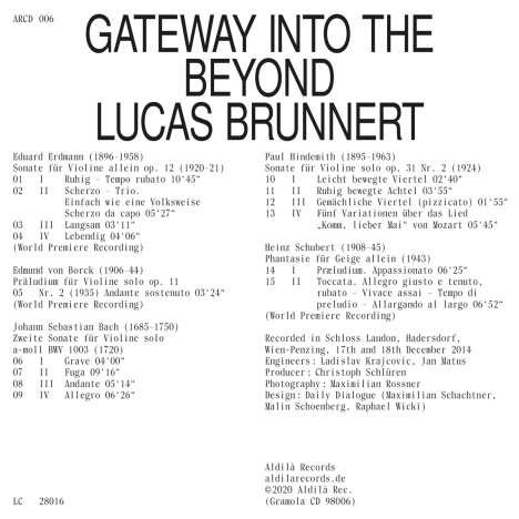 Lucas Brunnert - Gateway Into The Beyond, CD