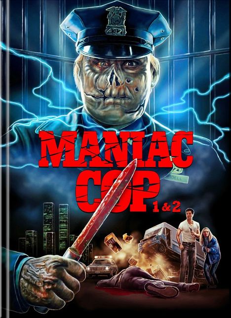 Maniac Cop 1&2 (Ultra HD Blu-ray & Blu-ray im Mediabook), 2 Ultra HD Blu-rays und 2 Blu-ray Discs
