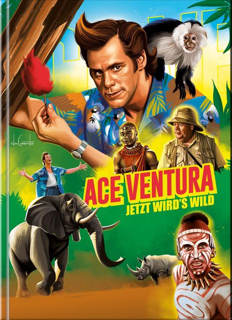 Ace Ventura 2: Jetzt wird's wild (Blu-ray &amp; DVD im Mediabook), 1 Blu-ray Disc und 1 DVD