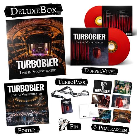 Turbobier: Live im Volkstheater (Opaque Red Vinyl), 2 LPs