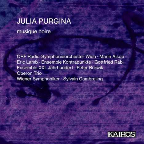 Julia Purgina (geb. 1980): Musique noire, CD