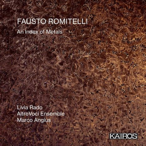 Fausto Romitelli (1963-2004): An Index Of Metals (Video-Oper), CD