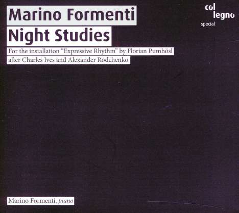 Marino Formenti (geb. 1965): Night Studies, CD