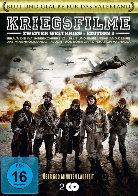 Kriegsfilm Box Edition 2 (6 Filme auf 2 DVDs), 2 DVDs