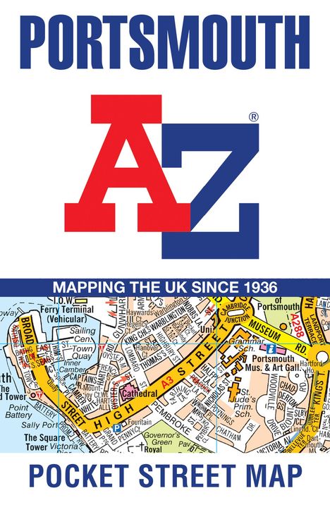 A-Z Maps: Portsmouth A-Z Pocket Street Map, Karten