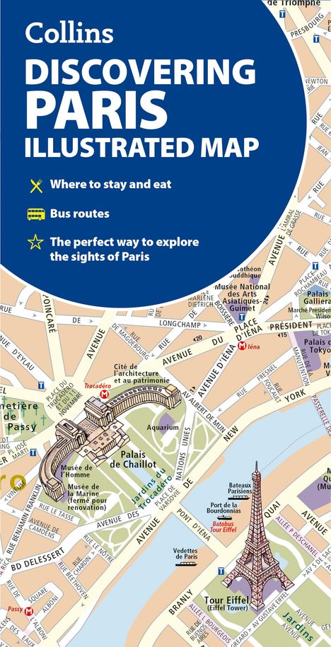 Dominic Beddow: Discovering Paris Illustrated Map, Karten