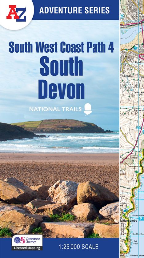 A-Z Maps: South West Coast Path 4 - South Devon, Buch