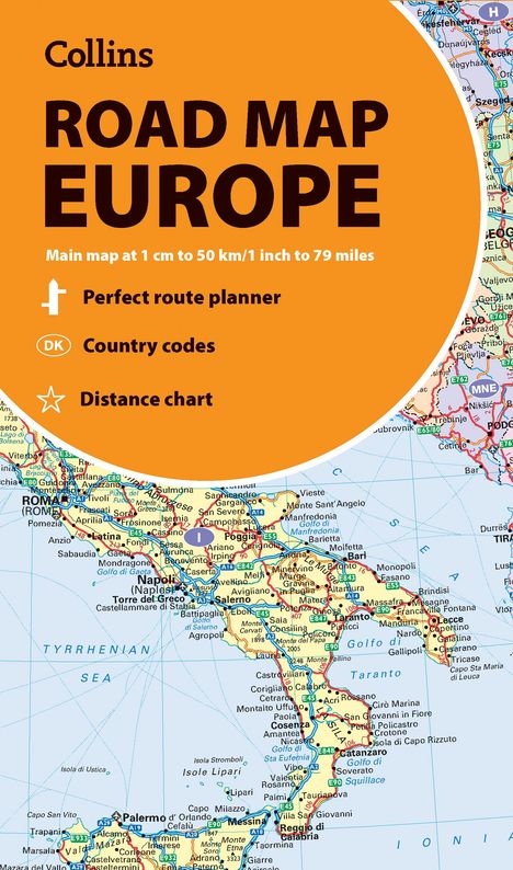 Collins Maps: Collins Road Map of Europe, Karten