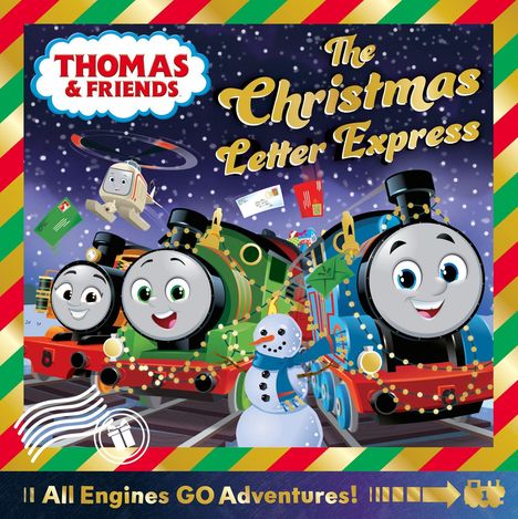 „THOMAS & FRIENDS“, „The Christmas Letter Express“, „All Engines GO Adventures!“ Züge mit Gesichtern, Schnee und Schneemann.