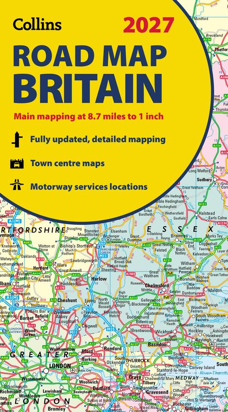 Collins Maps: 2026 Collins Road Map of Britain, Karten