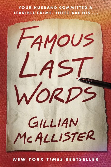 Gillian McAllister: Famous Last Words, Buch