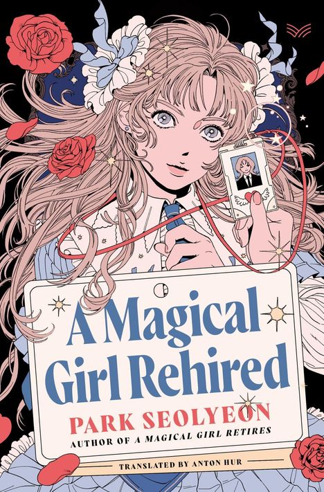 „A Magical Girl Rehired“ von Park Seolyeon, übersetzt von Anton Hur. Ein Mädchen mit Blumen im Haar hält ein Foto.
