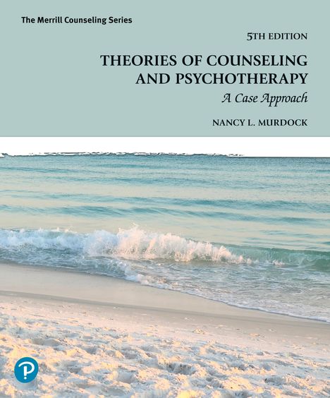 "Theories of Counseling and Psychotherapy", 5. Auflage von Nancy L. Murdock. Strand mit sanften Wellen, Logo unten links.