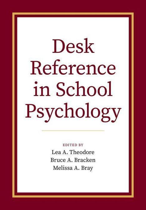 Desk Reference in School Psychology, Buch