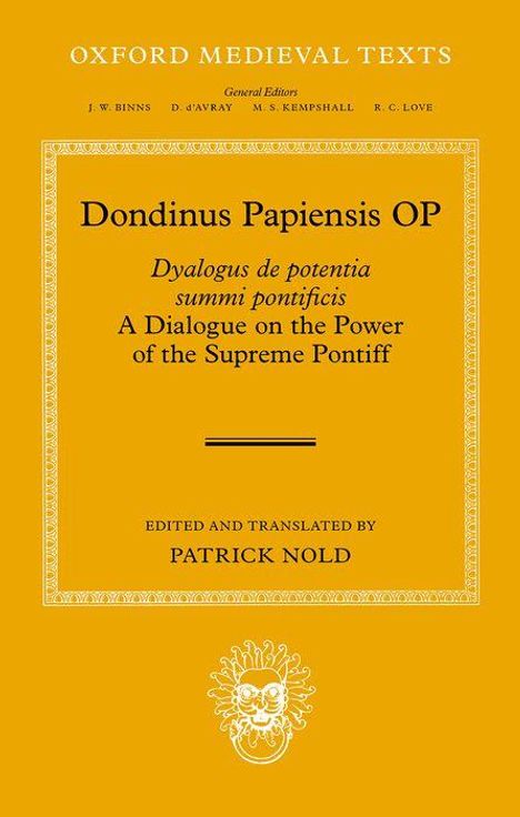 Patrick Nold: Dondinus Papiensis Op, Buch