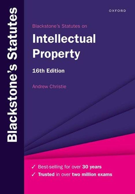 Andrew Christie: Blackstone's Statutes on Intellectual Property, Buch