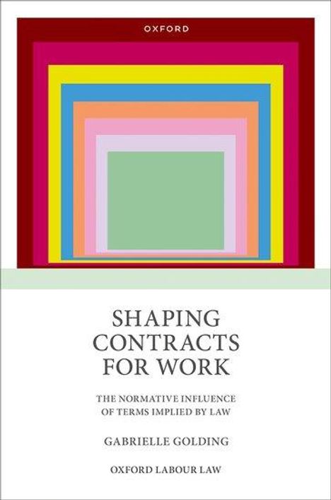 Gabrielle Golding: Shaping Contracts for Work, Buch