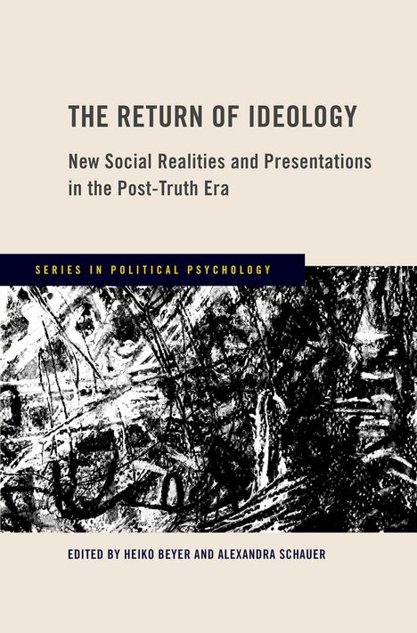 "The Return of Ideology: New Social Realities and Presentations in the Post-Truth Era" in klarer Schrift. Abstraktes, monochromes Gemälde darunter.
