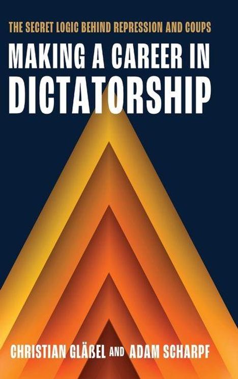 „THE SECRET LOGIC BEHIND REPRESSION AND COUPS“, „MAKING A CAREER IN DICTATORSHIP“; Autoren: Christian Gläbel, Adam Scharpf; Grafik: Farbige, spitz zulaufende Dreiecke.