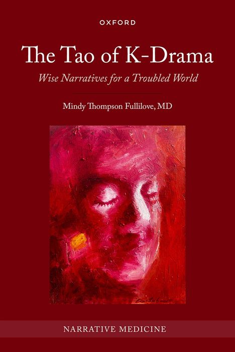 Oben steht "OXFORD". Der Titel lautet "The Tao of K-Drama". Ein rotes Gemälde zeigt ein abstraktes Gesicht.