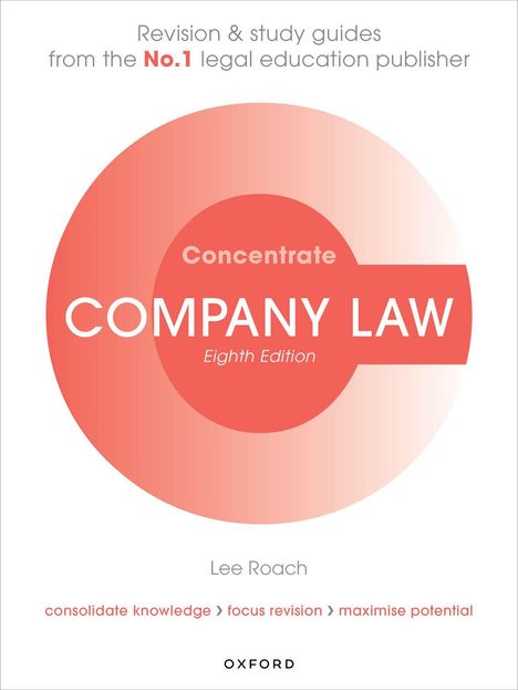 „COMPANY LAW“, achte Ausgabe, von Lee Roach. Enthält orangen Kreis, minimalistisch gestaltet.