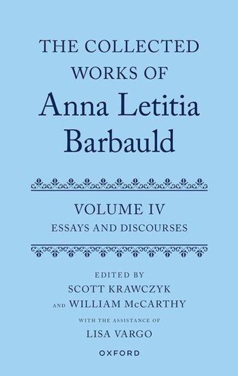 Scott Krawczyk: The Collected Works of Anna Letitia Barbauld: Volume 4, Buch