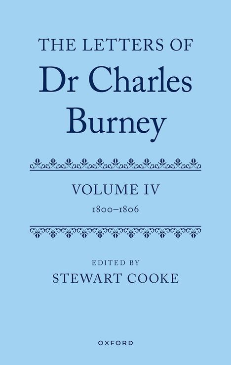 Stewart Cooke: The Letters of Dr Charles Burney, Buch