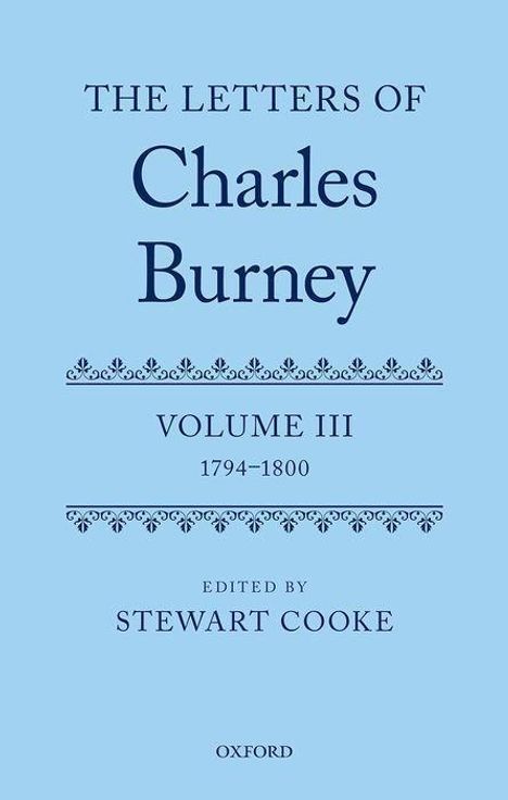 The Letters of Dr Charles Burney, Buch