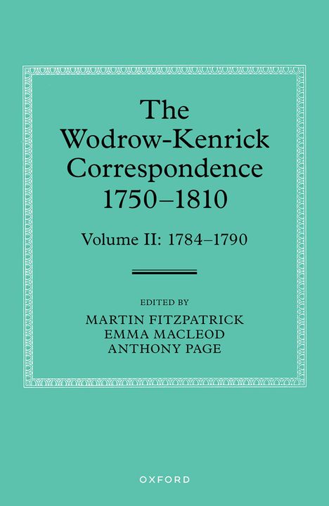 Martin Fitzpatrick: The Wodrow-Kenrick Correspondence 1750-1810, Buch