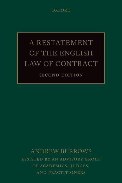 Andrew Burrows: A Restatement of the English Law of Contract, Buch