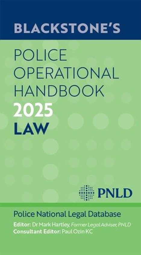 Mark Hartley: Blackstone's Police Operational Handbook 2025, Buch